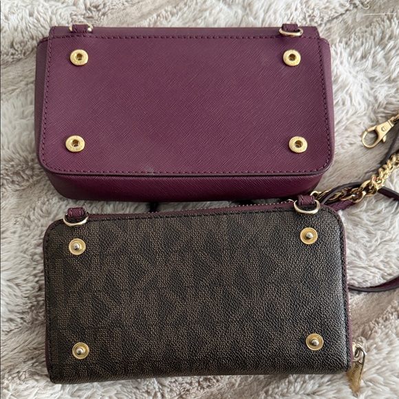 MICHAEL Michael Kors Burgundy Crossbody Bag with Gold Hardware - Picture 4 of 11